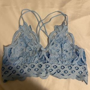 Blue lace bralette